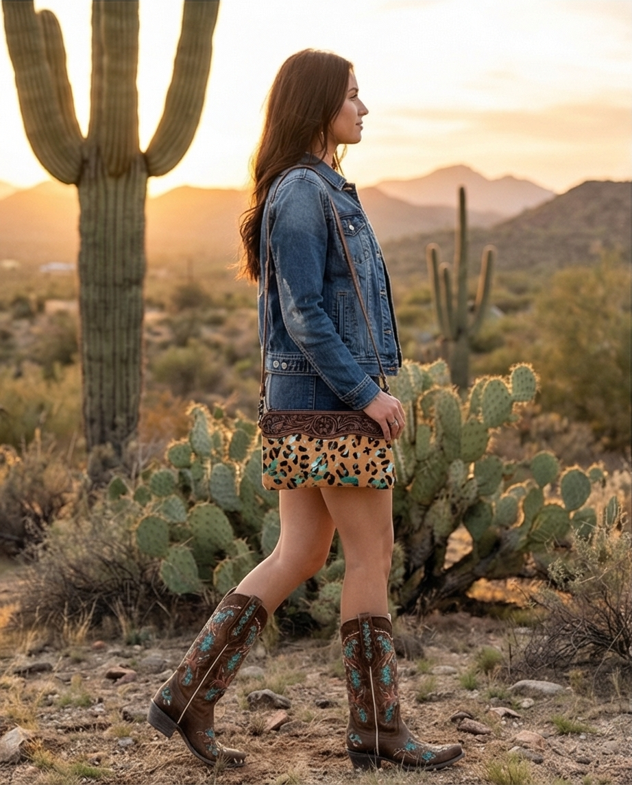 Crossbody Genuine Western Leather Women Bag June