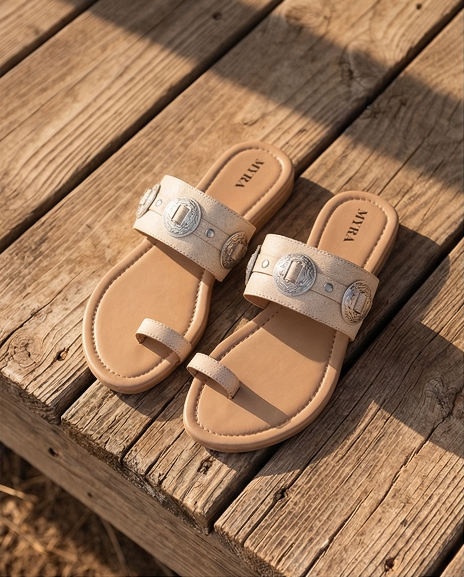 Sagebrush Concho Sandals in White